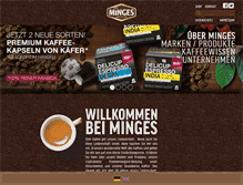 Tablet Screenshot of minges-kaffee.de
